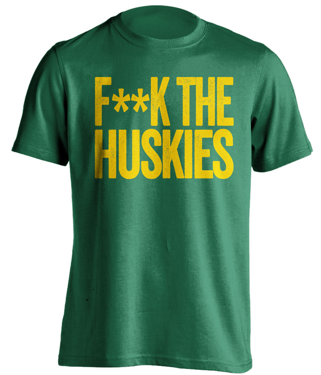 F**K THE HUSKIES Oregon Ducks green Shirt