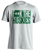 F**K THE HUSKIES Oregon Ducks white TShirt