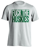 FUCK THE HUSKIES Oregon Ducks white TShirt