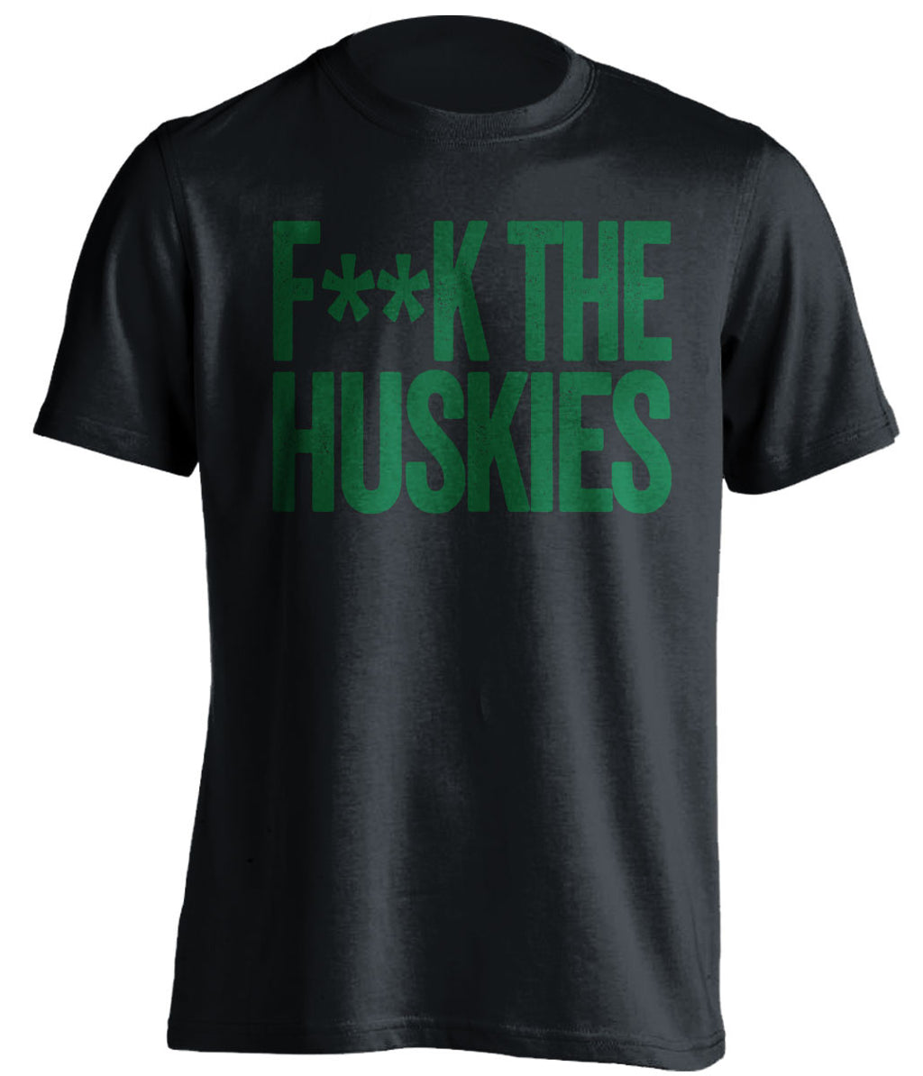 F**K THE HUSKIES Oregon Ducks black Shirt