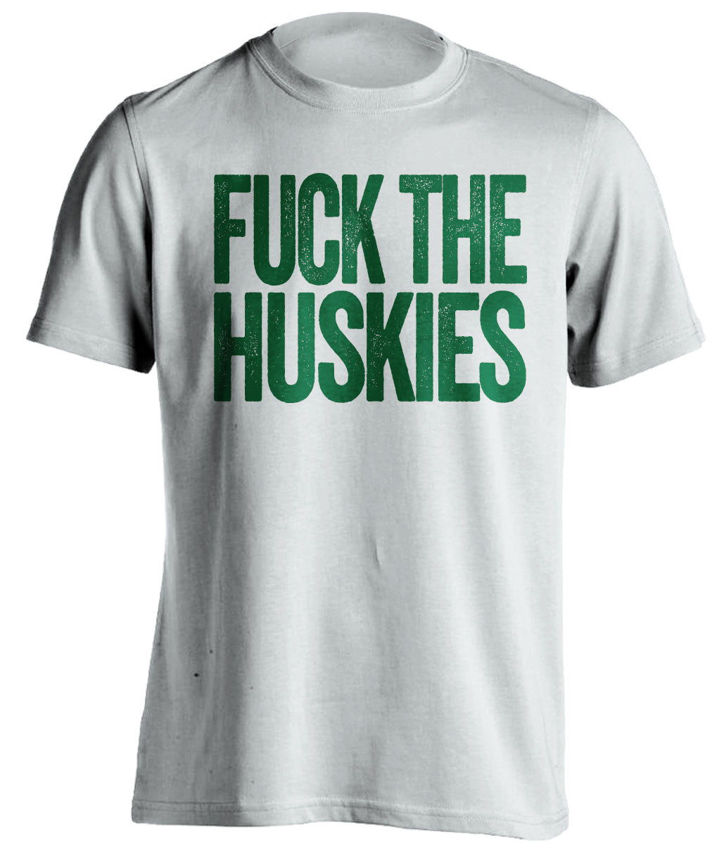 FUCK THE HUSKIES Oregon Ducks white Shirt