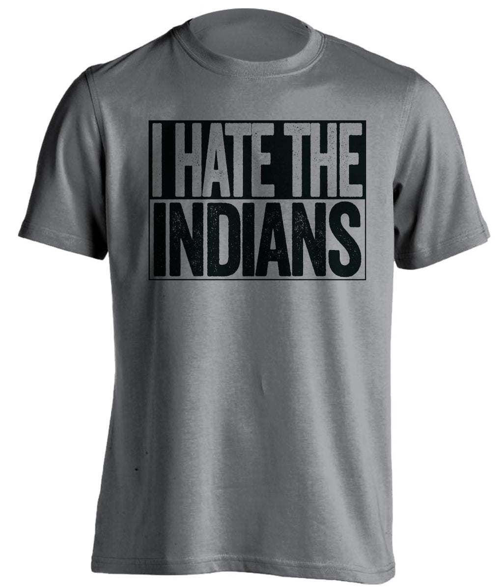 i hate the indians chicago white sox grey shirt