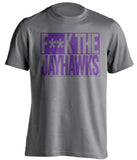 f**k the jayhawks ksu wildcats grey shirt