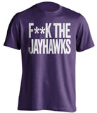 f**k the jayhawks ksu wildcats purple tshirt