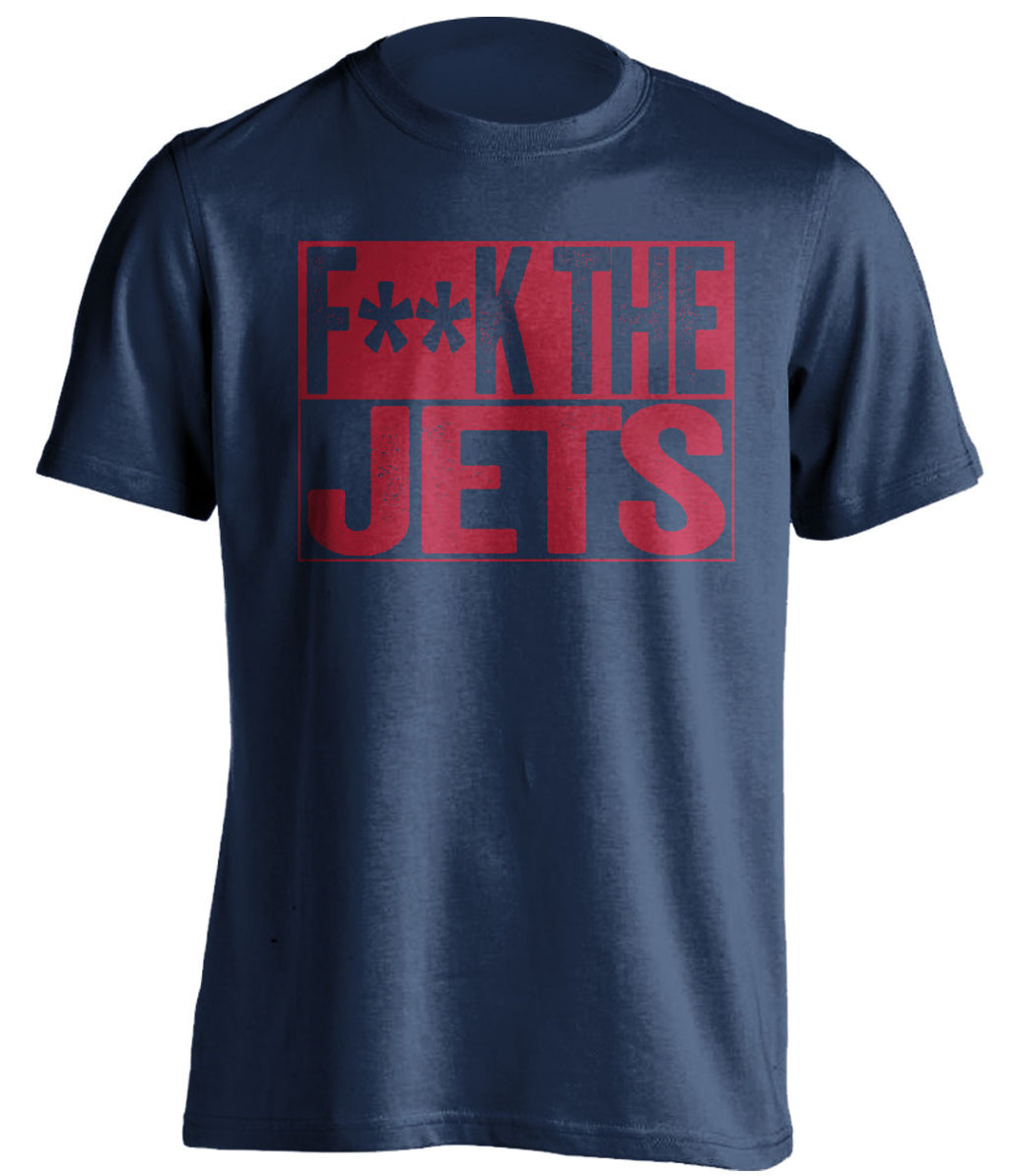 F**K THE JETS New York Giants blue TShirt