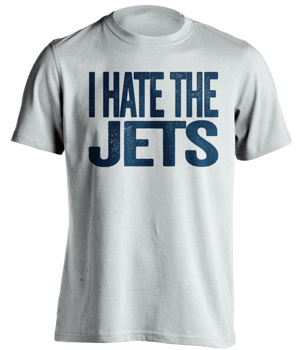 i hate the jets new england patriots white tshirt