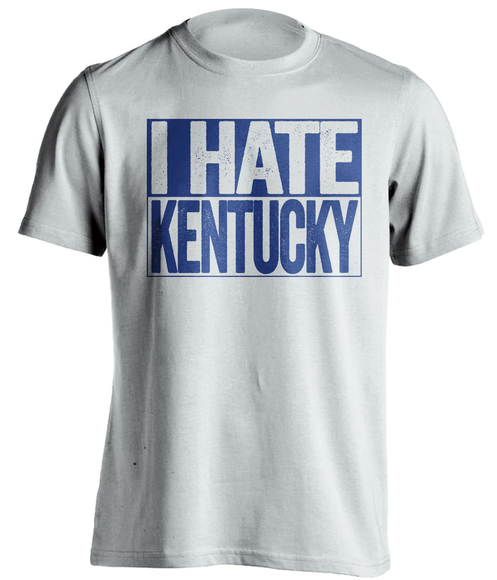 i hate kentucky duke blue devils white shirt