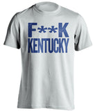 f**k kentucky duke blue devils white tshirt