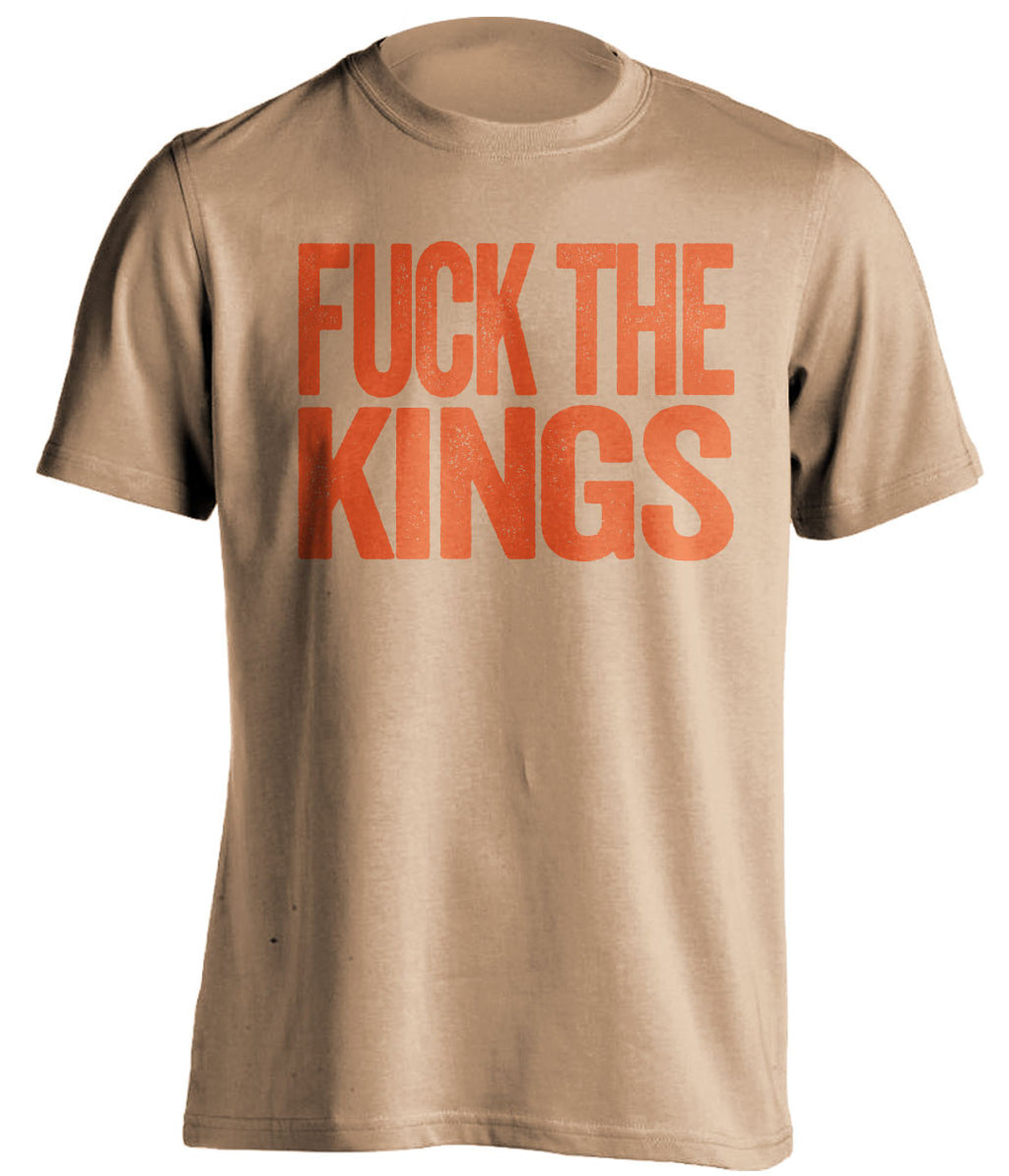 fuck the kings anaheim ducks gold tshirt