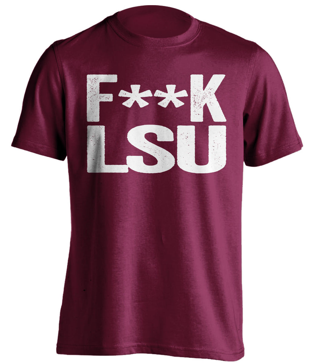 f**k lsu texas a&m aggies red tshirt