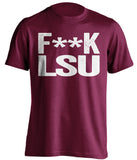 f**k lsu texas a&m aggies red tshirt