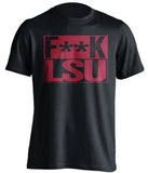 f**k lsu alabama crimson tide black shirt