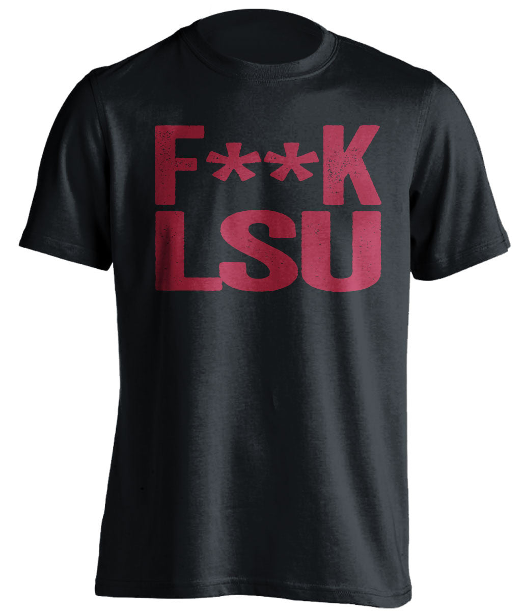 f**k lsu alabama crimson tide black tshirt