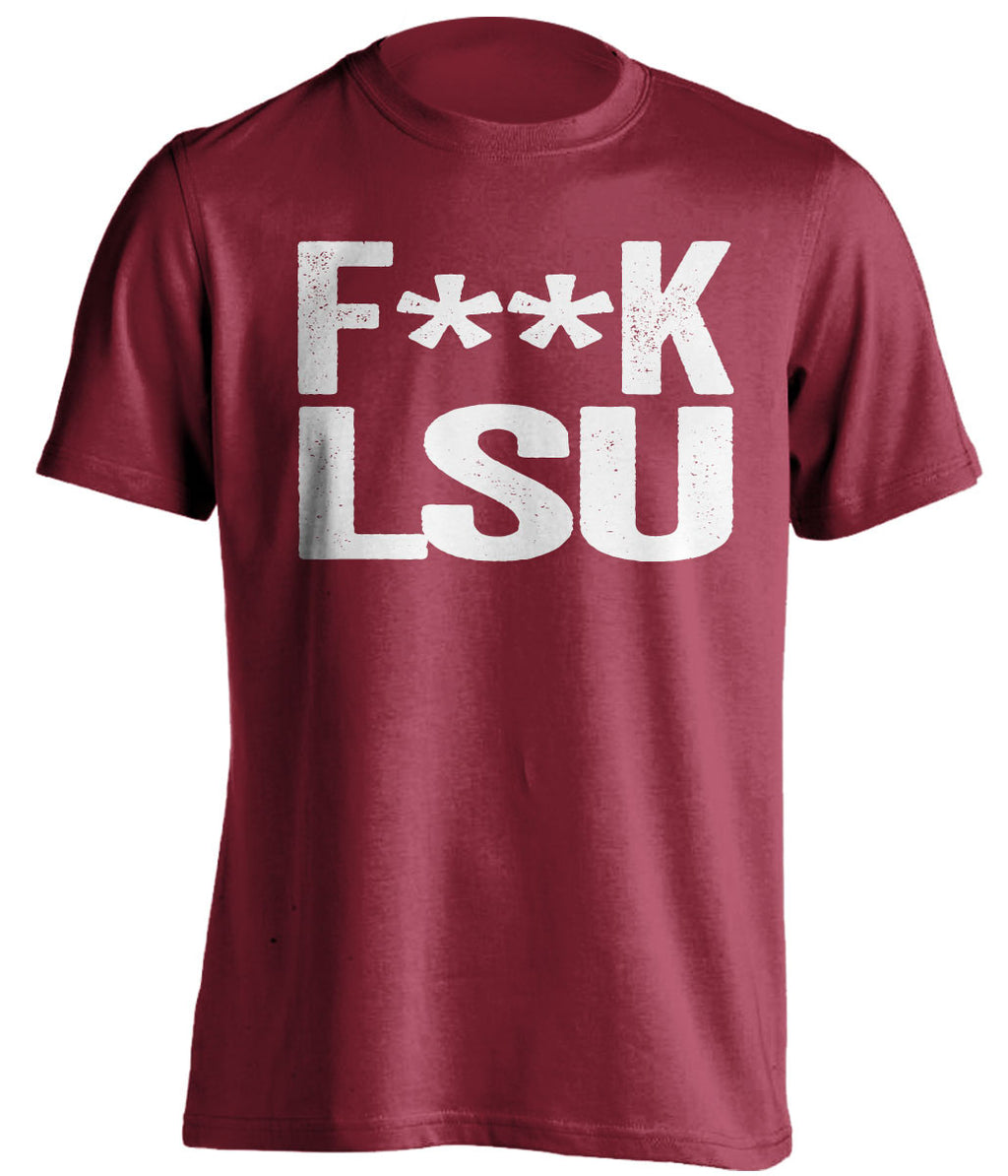f**k lsu alabama crimson tide red tshirt