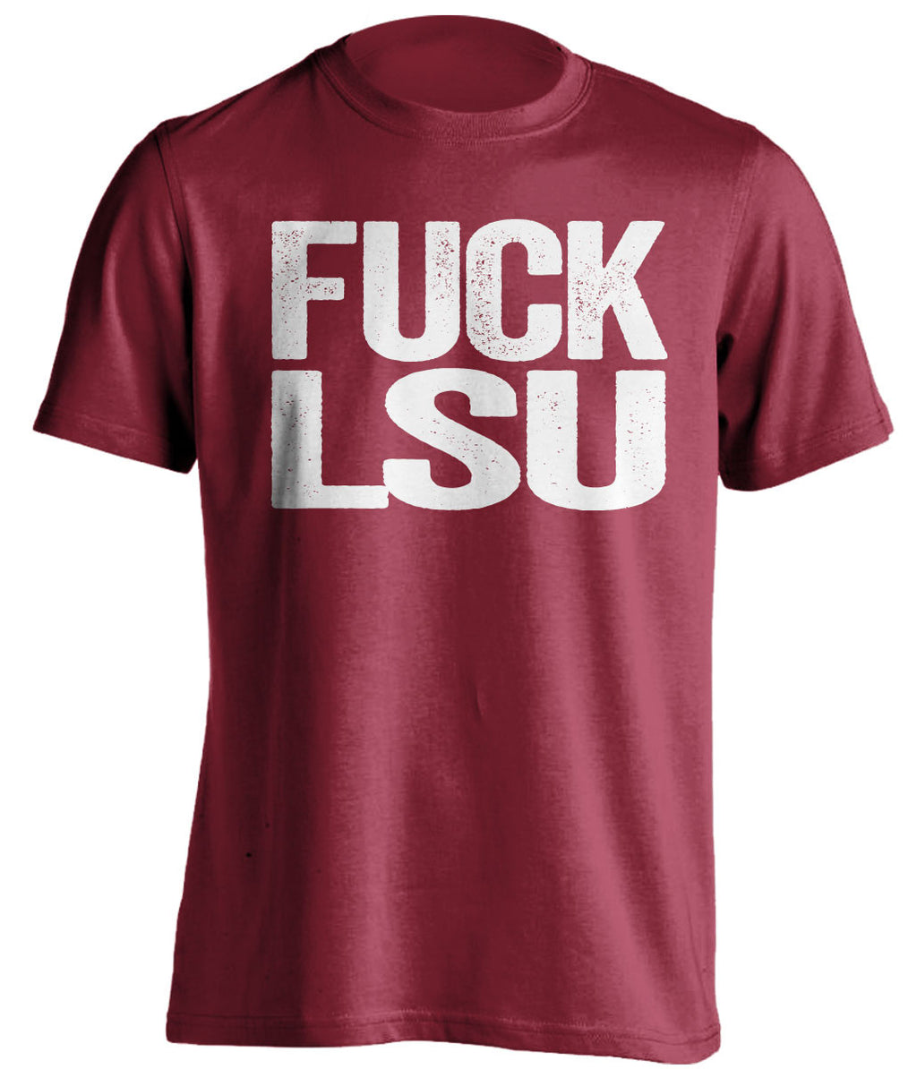 fuck lsu alabama crimson tide red tshirt