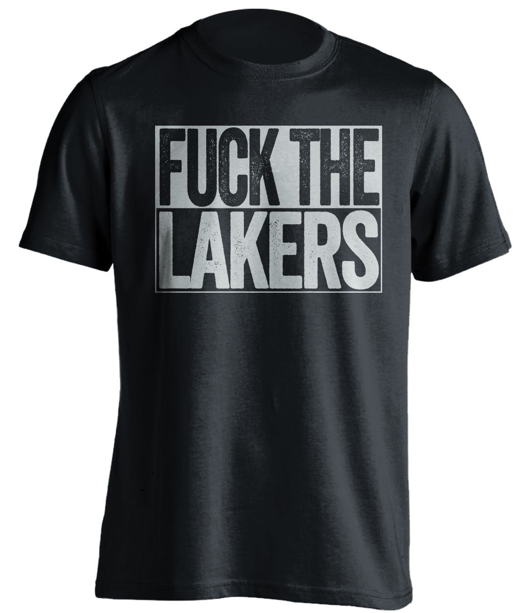 fuck the lakers san antonio spurs black shirt