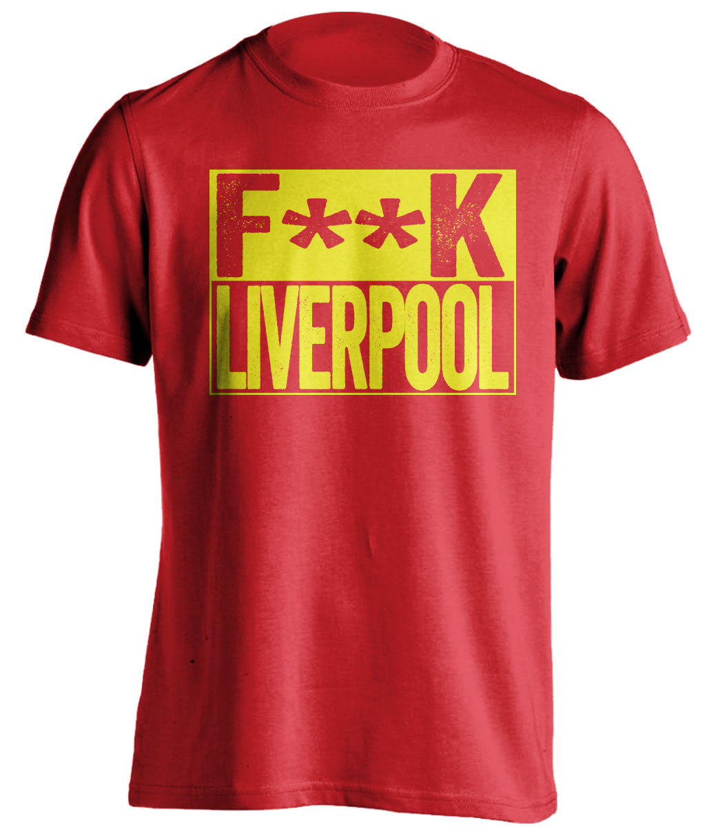 F**k liverpool manchester united fc red tshirt