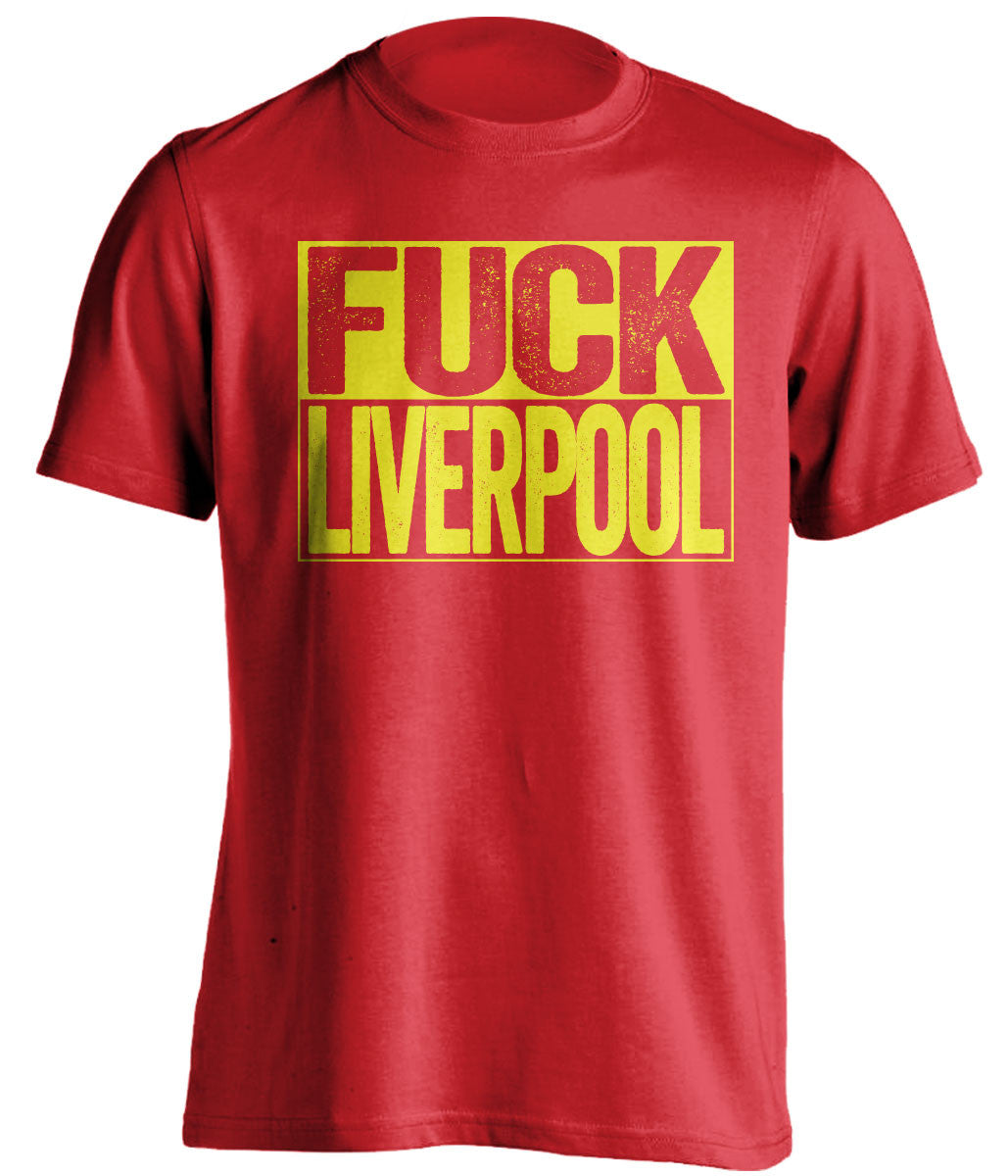 Fuck liverpool manchester united fc red tshirt