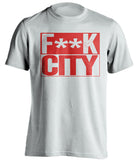 F**K CITY Manchester United FC white TShirt