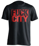 FUCK CITY Manchester United FC black TShirt
