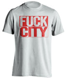 FUCK CITY Manchester United FC white TShirt