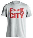 F**K CITY Manchester United FC white Shirt