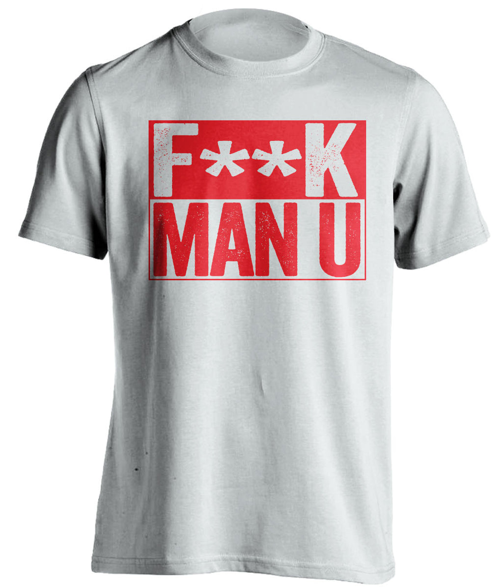 F**K MAN U Liverpool FC white TShirt