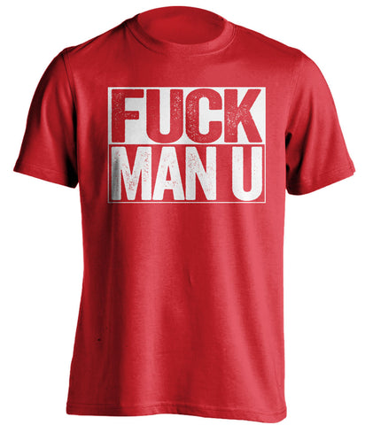 FUCK MAN U Arsenal FC red TShirt