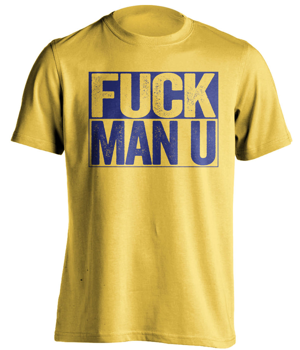 FUCK MAN U Chelsea FC yellow TShirt