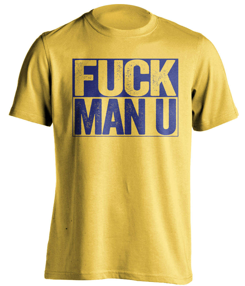 FUCK MAN U Chelsea FC yellow TShirt