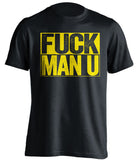 FUCK MAN U Leeds United FC black TShirt