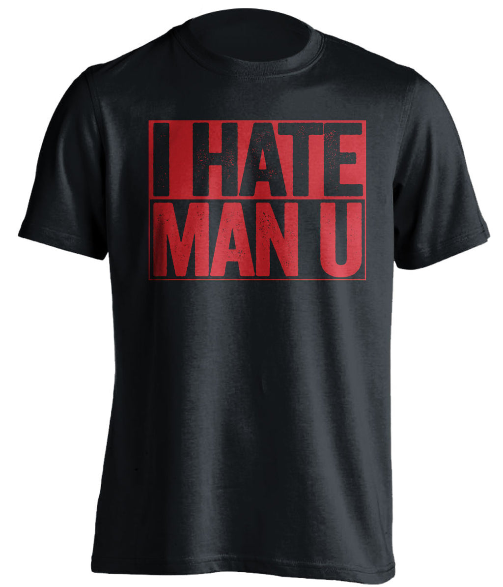 i hate man u arsenal black shirt