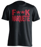 f**k marquette wisconsin badgers black shirt