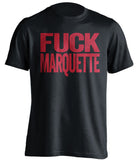 fuck marquette wisconsin badgers black shirt