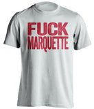 fuck marquette wisconsin badgers white shirt