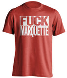 fuck marquette wisconsin badgers red shirt