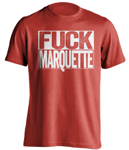 fuck marquette wisconsin badgers red shirt
