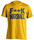 f**k marshall west virginia mountaineers gold tshirt