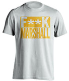 f**k marshall west virginia mountaineers white shirt