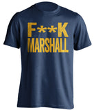 f**k marshall west virginia mountaineers blue tshirt