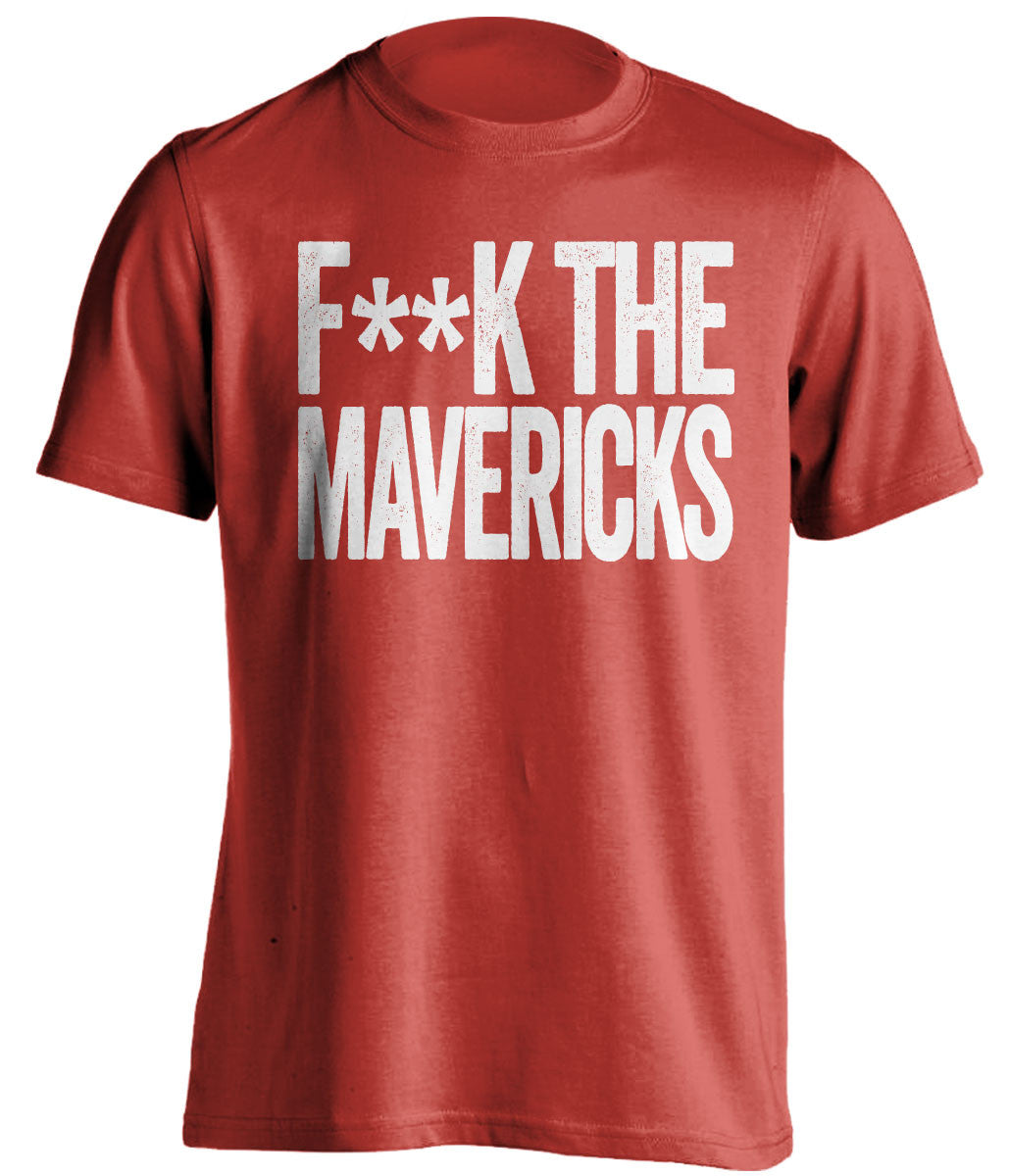 f**k the mavericks houston rockets red tshirt