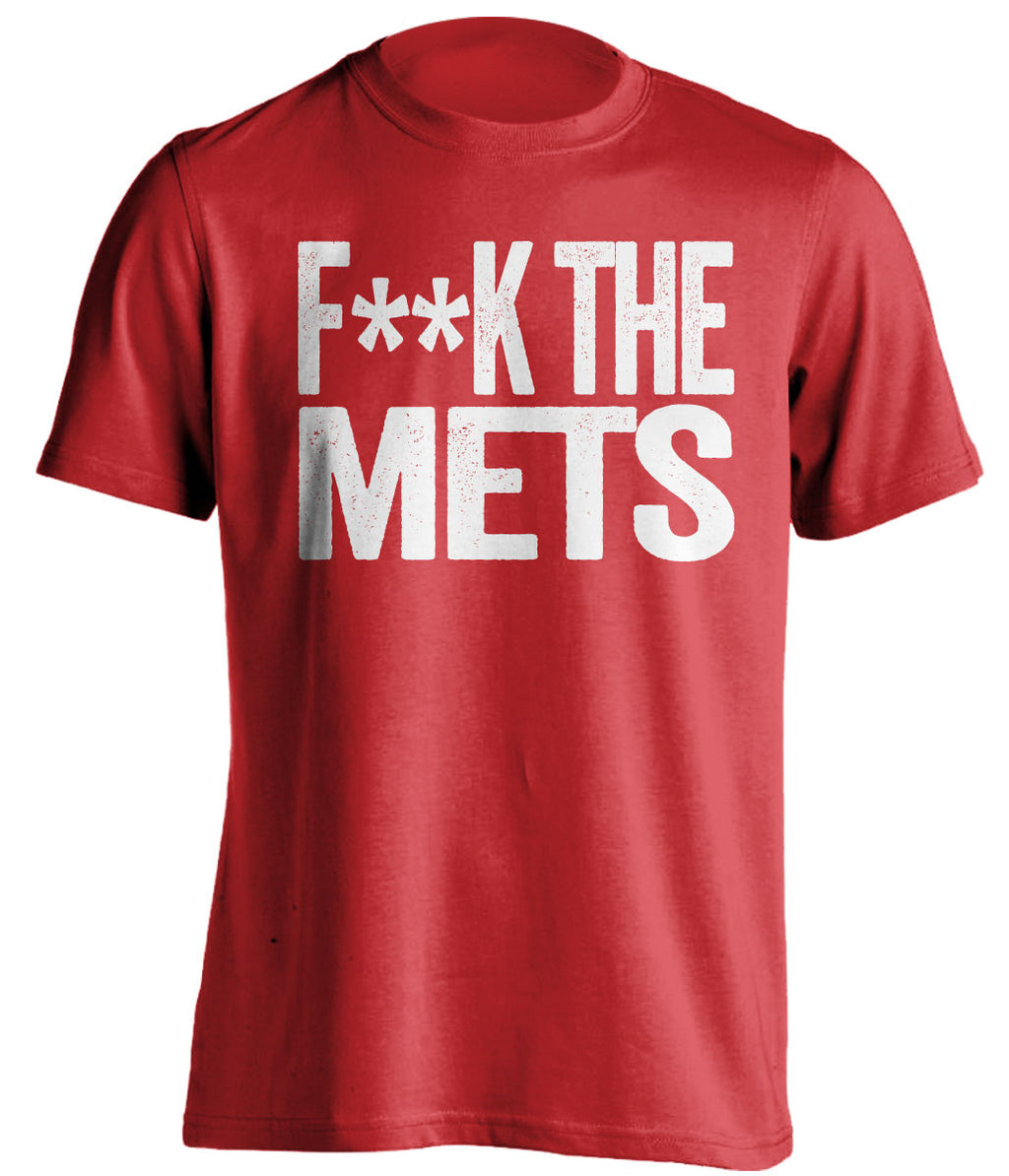 F**K THE METS Philadelphia Phillies red TShirtFUCK THE METS Philadelphia Phillies fan censored red tShirt