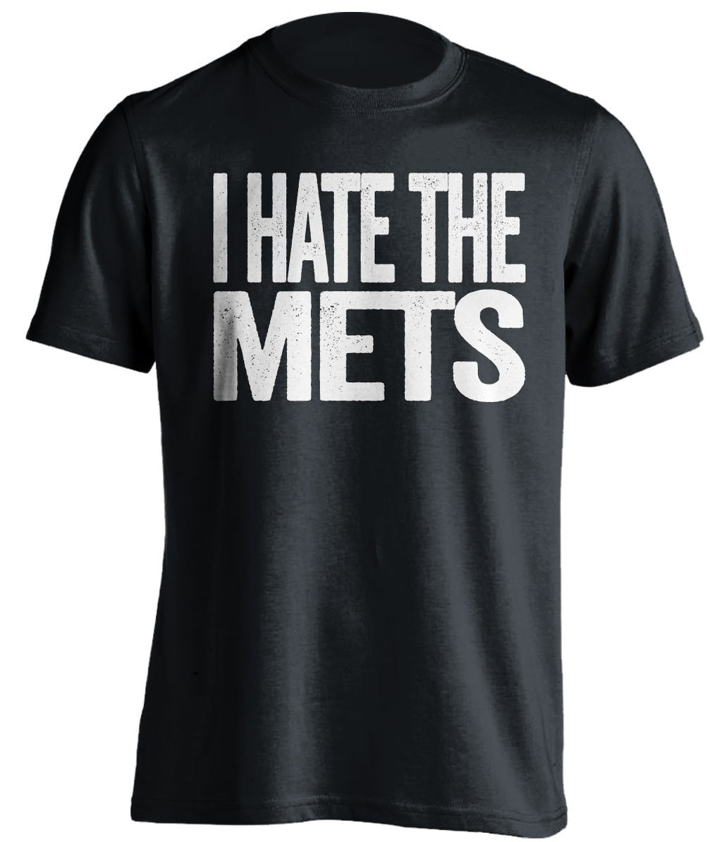 i hate the mets new york yankees black tshirt