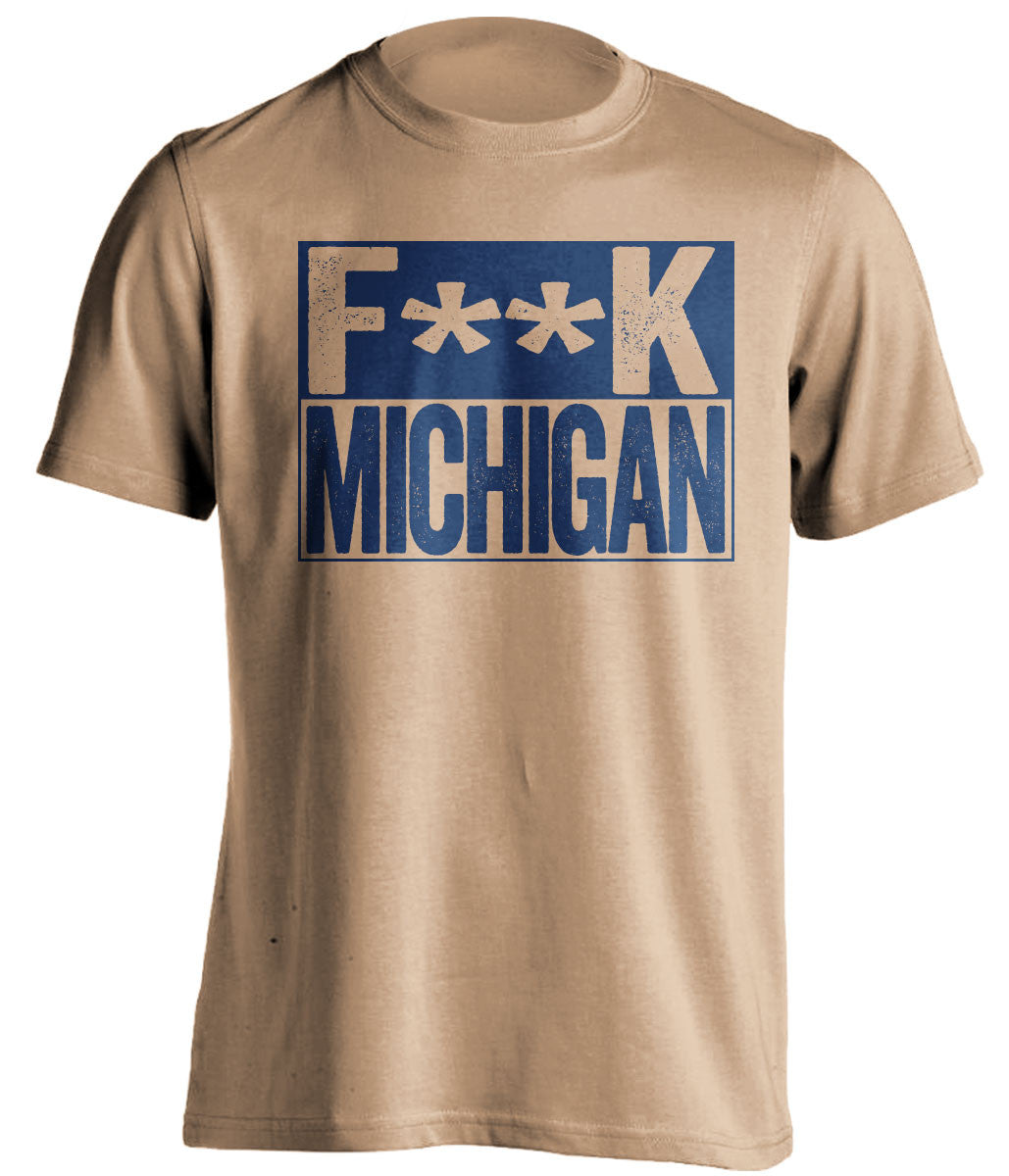 f**k michigan notre dame fighting irish gold shirt