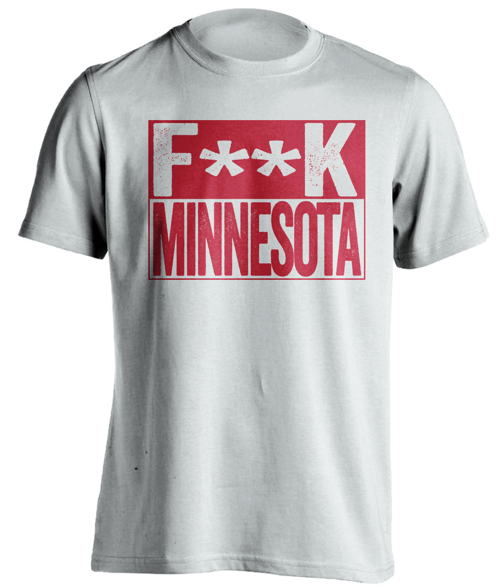 f**k minnesota wisconsin badgers white shirt