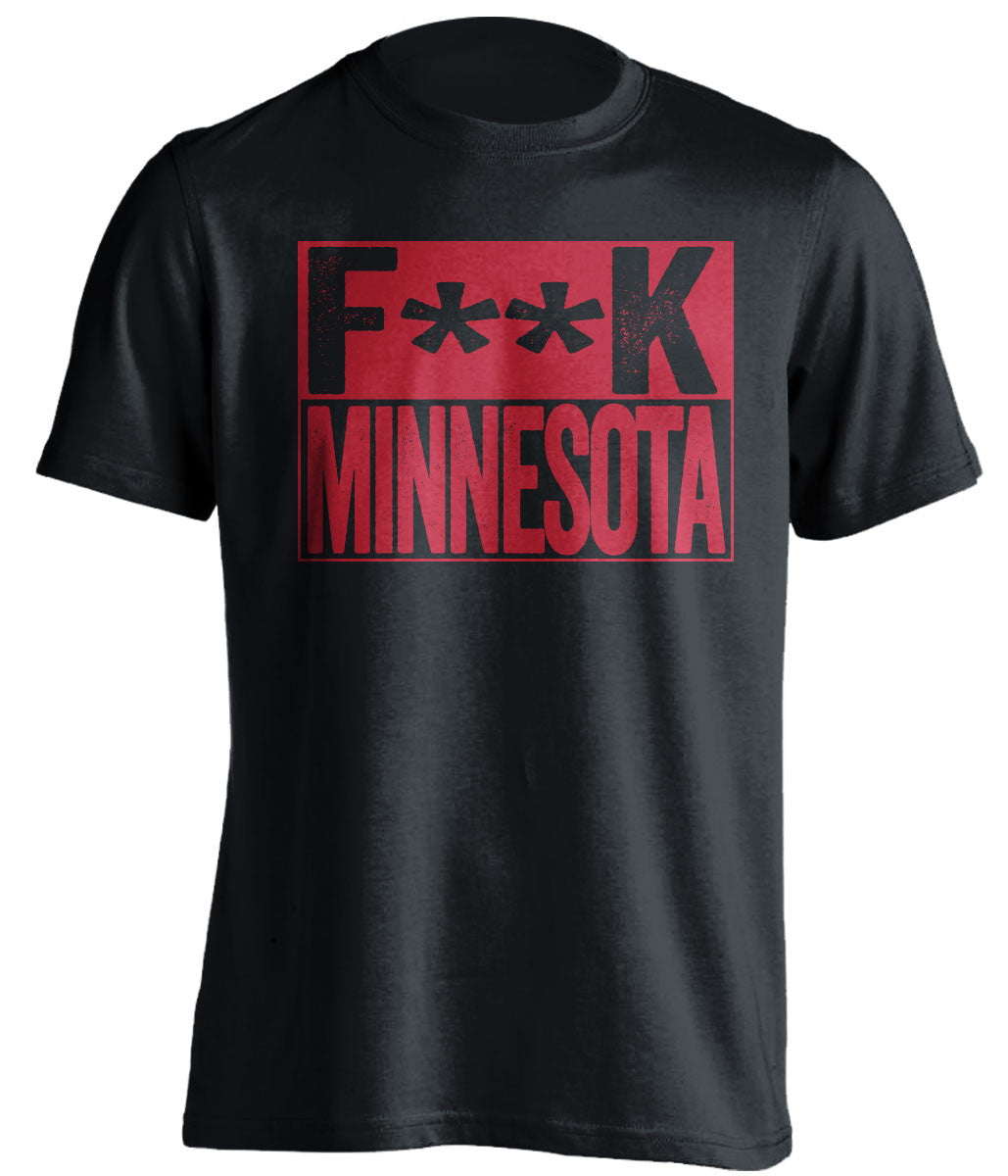 f**k minnesota wisconsin badgers black shirt