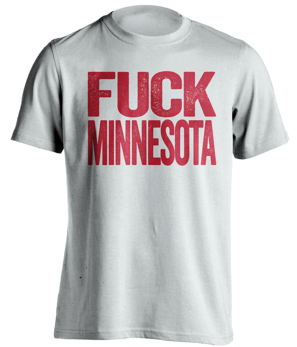 fuck minnesota wisconsin badgers white tshirt