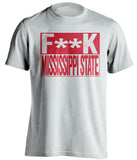 f**k mississippi state ole miss rebels white shirt