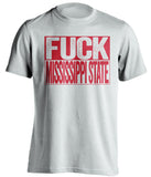 fuck mississippi state ole miss rebels white shirt