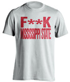 f**k mississippi state ole miss rebels white tshirt